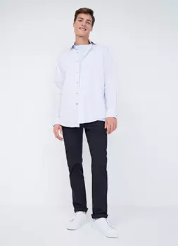 Рубашка Shaped fit из хлопка, Белый