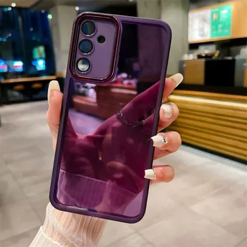 Прозрачный силиконовый чехол для Samsung Galaxy A54 A34 A24 A14 A04S A13 4G 5G, защитное стекло для объектива, задняя крышка A 54 34 24 14 04S 13 A54 5G чёрный