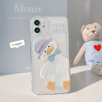 Мягкий силиконовый чехол с 3d Happy Rabbit Bear для Iphone 11 12 14 Pro Max Mini 13 Promax 7 8 Plus X Xr Xsmax, милый чехол для телефона for iphone 12 mini