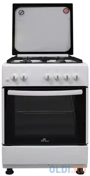 Газовая плита De Luxe 606040.24-001г (кр) ЧР белый