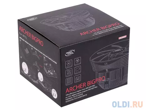Кулер DeepCool GAMMA ARCHER BIGPRO (LGA1156/55/51/50/775/FM2/FM1/AM4/AM3+/AM3/AM2+/AM2/940/939/754 TDP 125W, PWM, 120mm Al+Cu)