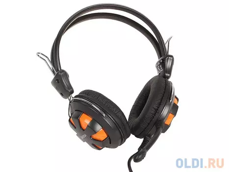 Гарнитура A4Tech HS-28 оранжевый/черный 1.8м