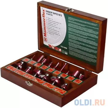 Фрезы набор Hammer Flex 222-006 15 штук № 3