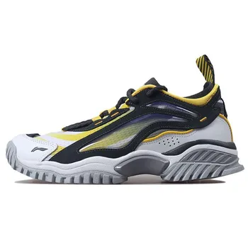 Li Ning Aurora Skywalker Ткань Синтетическая кожа ТПУ Амортизирующие Нескользящие Износостойкие Низкие Спортивные Повседневные Туфли Мужские Кроссовки AGLP089-1 40