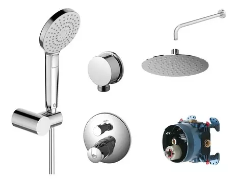 Душевой комплект Ideal Standard Ceratherm 100 New 6 в 1 «ВСЕ для встройки с термостатом» BD006XC