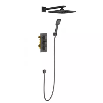 Душевой комплект Timo Tetra-thermo чёрный SX-0179/03SM