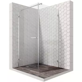 Душевой уголок Ambassador Abner 10011102L 100x100x200 профиль хром, стекло прозрачное