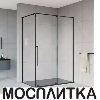 Душевой уголок Vincea Arno VSR-1A9012CLB, 1200*900, черный, стекло прозрачное