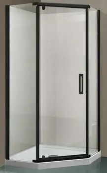 Душевой уголок Vincea Stresa VSP-1S900CLB 90x90 см черный, стекло прозрачное