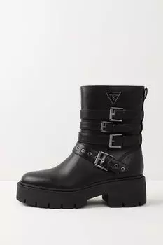 Сапоги на массивной подошве с ремешками Guess