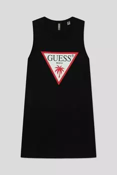 Сарафан хлопковый с логотипом Guess