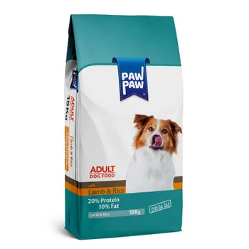 Pawpaw Adult Dog Food with Lamb & Rice полнорационный сухой корм для собак, с ягненком и рисом - 15 кг повседневный премиум для взрослых с ягненком для всех пород мешок Импортный корм 1 уп. х 1 шт. х 15 кг