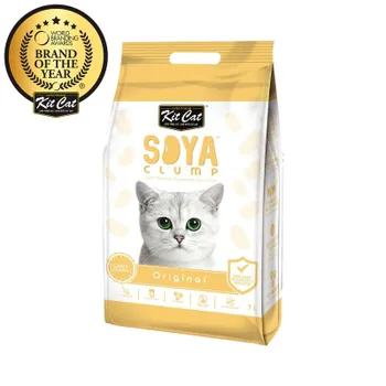 Kit Cat SoyaClump Soybean Litter соевый биоразлагаемый комкующийся наполнитель - 7 л повседневный супер премиум для всех возрастов Сингапур 1 уп. х 1 шт. х 2.5 кг