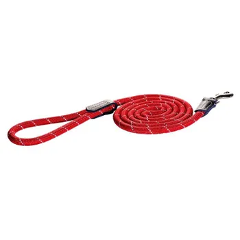 Rogz поводок удлиненный круглый для крупных собак размер L серия ROPE длина 1,8м красный премиум для всех возрастов m ЮАР 1 уп. х 1 шт. х 0.125 кг