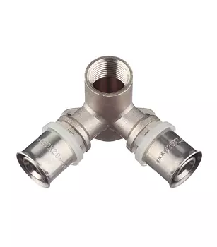 Водорозетка VALTEC (VTm.234.N.200420) проходная 20(пресс) х 1/2 ВР(г)