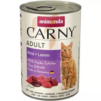 Animonda Carny Adult консервы для кошек старше 1 года, с говядиной и ягненком, 400 г