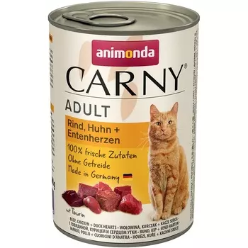 Animonda Carny Adult консервы для кошек старше 1 года, с курицей и уткой, 400 г