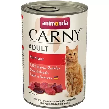 Animonda Carny Adult консервы для кошек старше 1 года, с отборной говядиной, 400 г