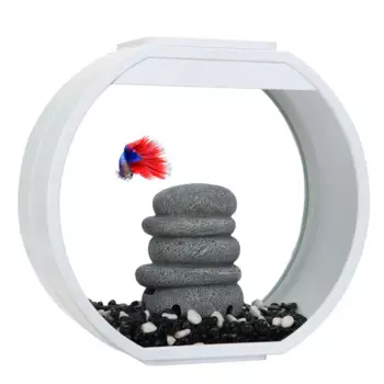 AA Aquariums Аквариум Deco O Mini UPG (33,4x14,2x31 cм) с фильтром, 10 л, белый
