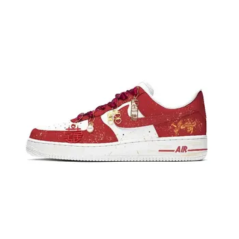 [Невероятные мужские туфли для скейтборда Nike Air Force 1, противоскользящие, износостойкие, с низким берцем, мужские белые туфли для скейтборда