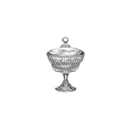 Конфетница на ножке Crystalite Bohemia "Нова-Сатурн" 17см, с крышкой