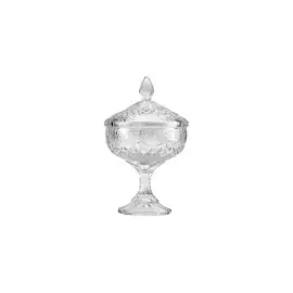 Конфетница на ножке Crystalite Bohemia Нова "Вега" 14,5см, с крышкой