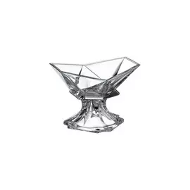 Конфетница на ножке Crystalite Bohemia "Оригами" 22,5см, прозрачная
