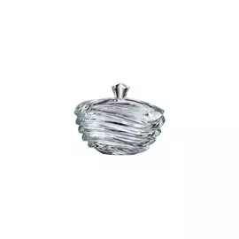 Конфетница с крышкой Crystalite Bohemia "Волна" 17см
