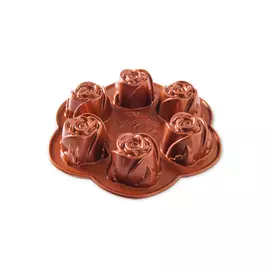 Форма для выпечки 6 кексов 3D Nordic Ware "Бутончик" 0,5 л, литой алюминий