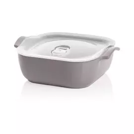 Форма для запекания квадратная с герметичной крышкой Esprit de cuisine 1,1л (темно-серая)