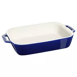 Форма для запекания прямоугольная Staub 27х20см, h6см, керамика, тёмно-синий, для духовки