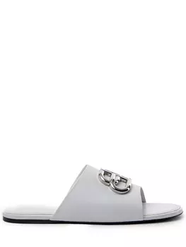Шлепанцы Oval кожаные BALENCIAGA