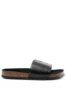 Шлепанцы Jimmy кожаные SAINT LAURENT