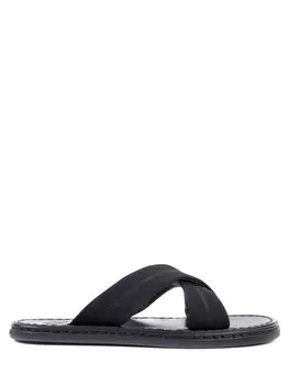 Шлепанцы кожаные EMPORIO ARMANI