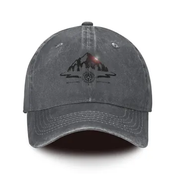 Мягкая бейсболка Mountain Baseball Hats Men Cotton Ball с рисунком компаса