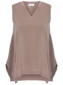 Шелковый топ BRUNELLO CUCINELLI