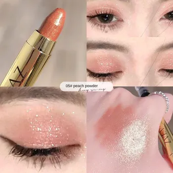 Lazy Sleeper Silkworm Highlight Brightener Тени для век Ручка с двойной головкой Fine Shimmer Pearl Водостойкие тени для век Стойкая фиксация женского макияжа