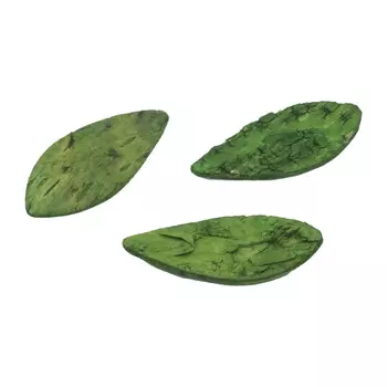 YW209 Декоративные элементы из коры дерева 'Капельки', 5см, 30шт/уп (зеленый)