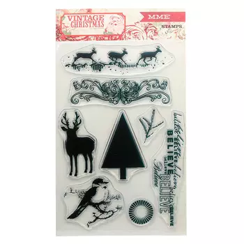VC1016 Прозрачные штампы My Mind's Eye Vintage Christmas 10*15 см ,8 шт