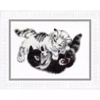 ВТ-149 Набор для вышивания крестиком 'Чарівна мить' Crystal Art 'Котята' 27,5x21см