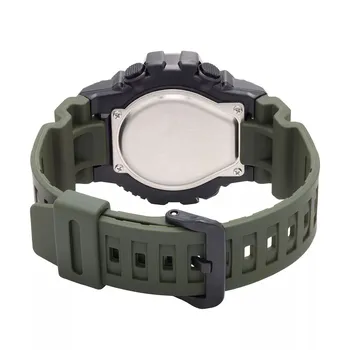Мужские оригинально-цифровые часы Telememo World Time Casio, зеленый