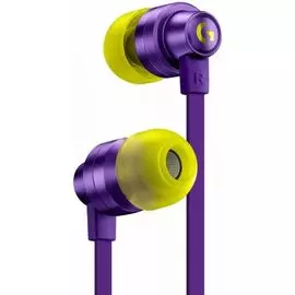 Наушники с микрофоном Logitech G333 981-000936 mini jack 3.5 mm/USB Type-C, кабель 1,2м, цвет: фиолетовый/жёлтый