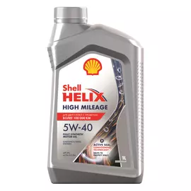 масло моторное SHELL Helix High-Mileage 5W-40, 1 л