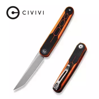 Складной нож Civivi KwaiQ, сталь Nitro-V, рукоять G10, оранжевый