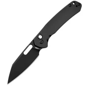 Складной нож CJRB Pyrite, сталь AR-RPM9, Button Lock, рукоять сталь