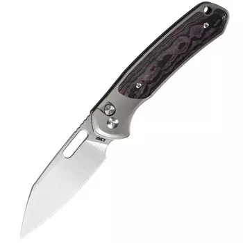 Складной нож CJRB Pyrite, сталь CPM S90V, рукоять титан/карбон