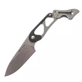 Шейный нож Cormorant Apex Stonewash Realsteel, сталь 14C28N, рукоять карбон
