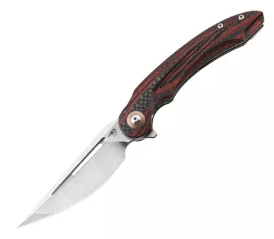 Складной нож Bestech Irida, сталь Sandvik 14C28N, Liner-lock, рукоять G10/carbon