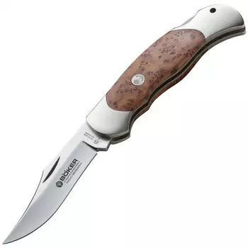 Складной нож Bker Optima Thuja, сталь 440C Satin, рукоять нейзильбер/дерево туя, 113002TH