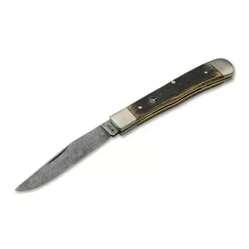 Складной нож Bker Trapper Schloss Burg, сталь O-1 Tool Steel, рукоять сталь/дерево